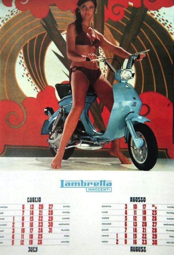 Marisa Mell Lambretta calender july august