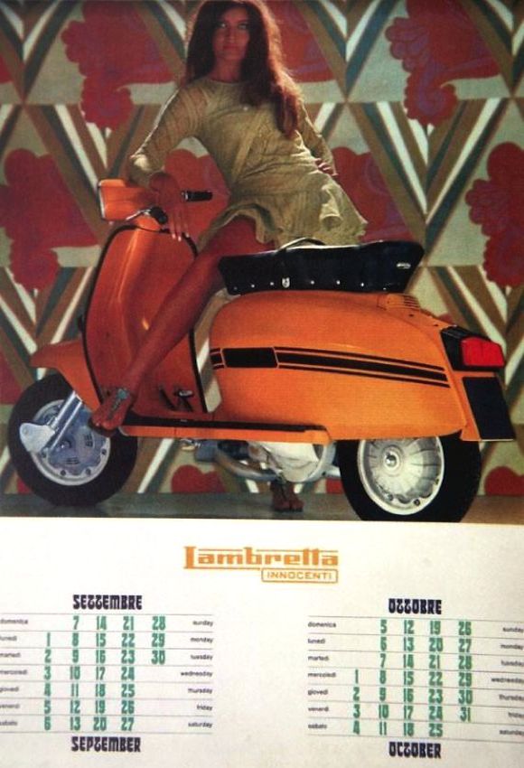 Marisa Mell Lambretta calender october september