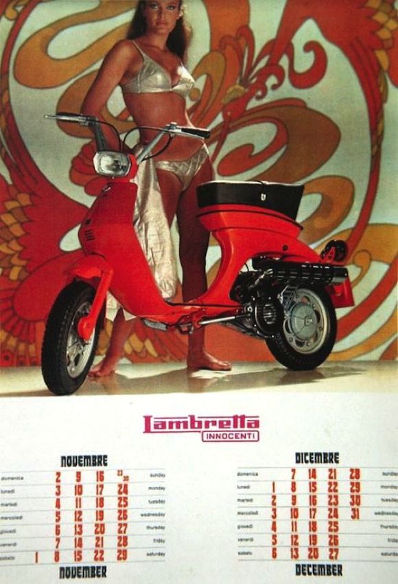 Marisa Mell Lambretta calender november december