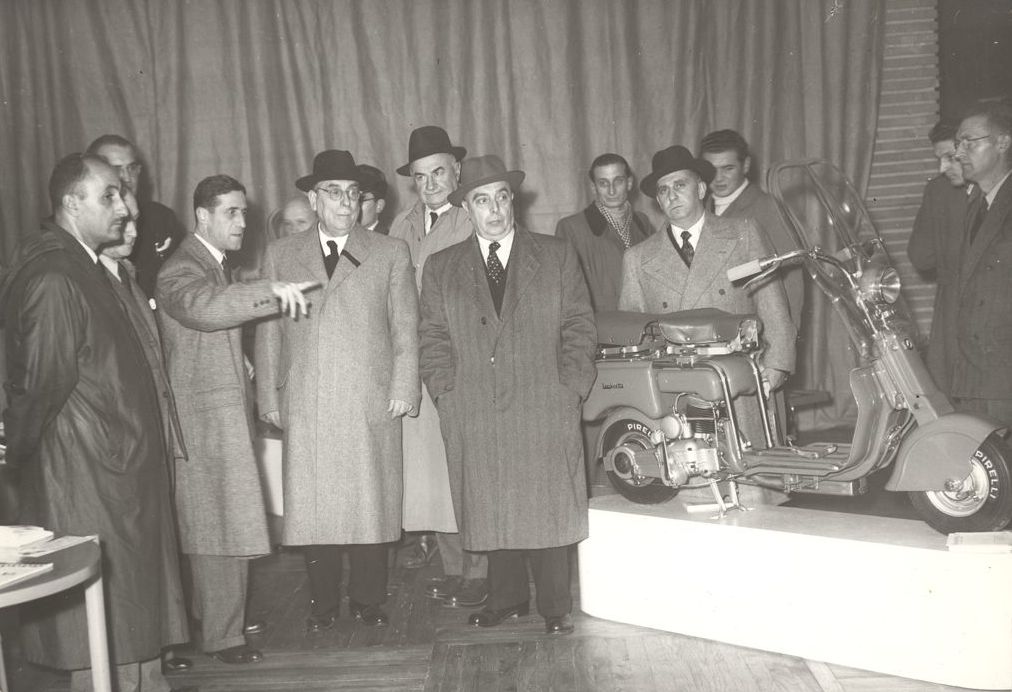 1949 Lambretta stand in the Milan exhibition