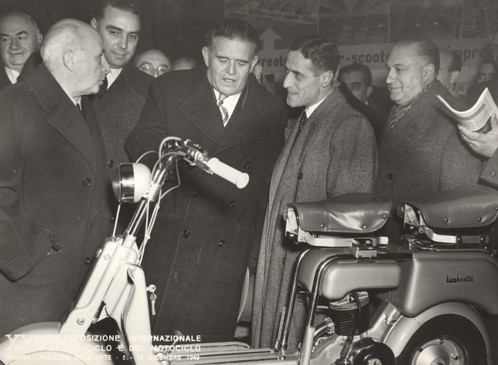 1949 Lambretta stand in the Milan exhibition