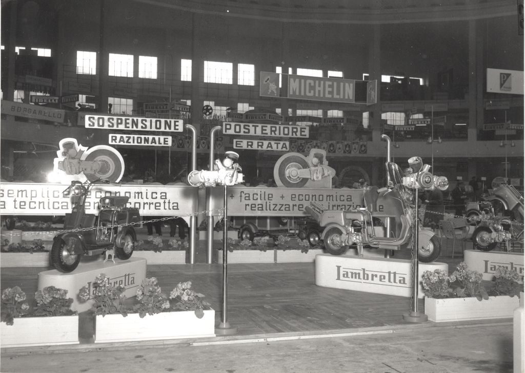 1949 Lambretta stand in the Milan exhibition