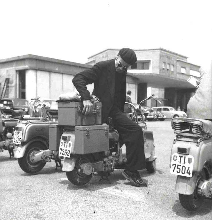 1949 First Swiss Lambretta rally in Milan