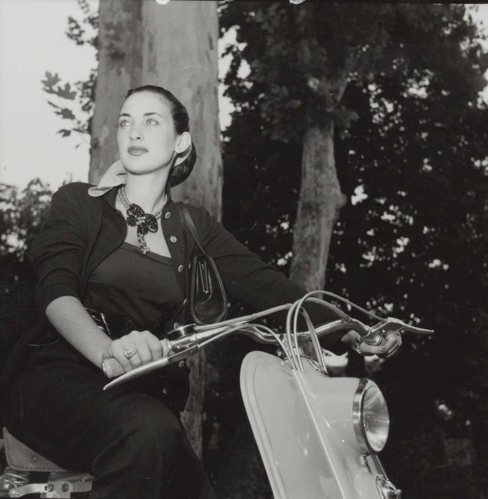 1951 Miss Lambretta Liliana Spagno with a 125 LC