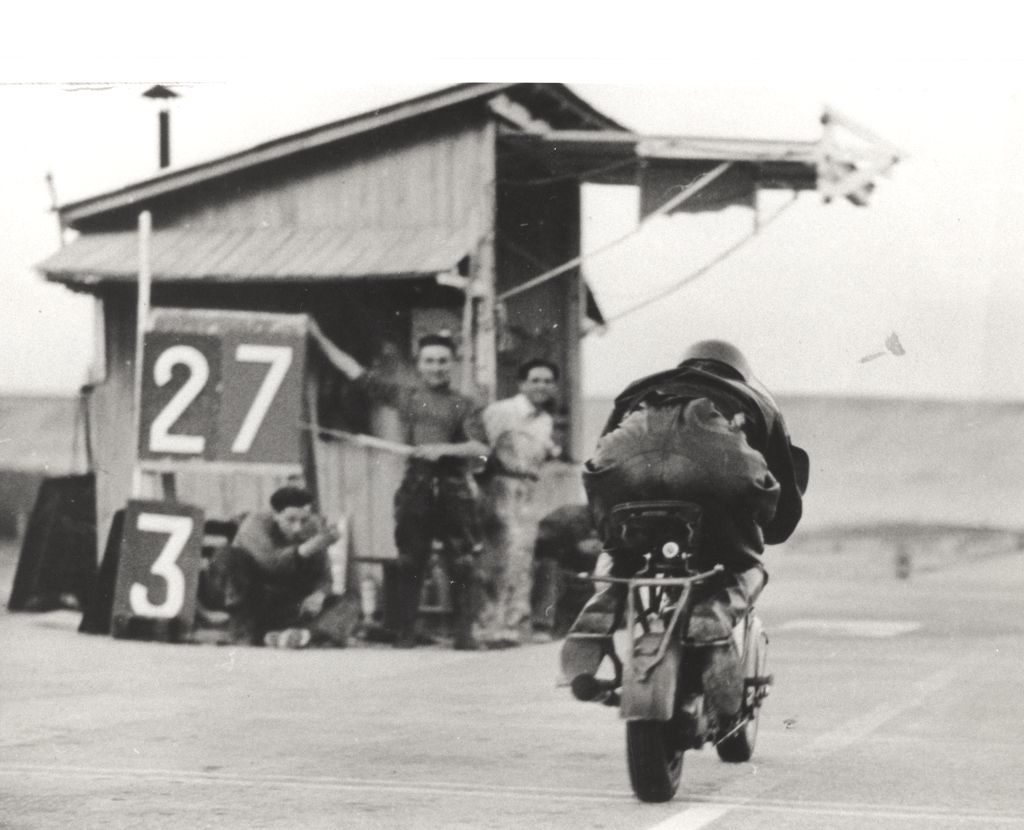 1951 Romolo Ferri sets a world speed record with the Lambretta 125CC class