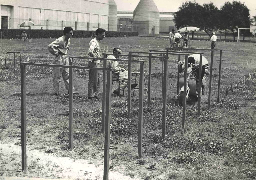 1956 Watching gymkhana Lambretta in Pinerolo