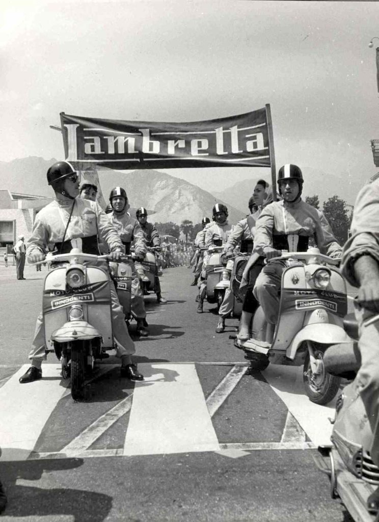 1960 National Narcissus Lambretta motoclub meeting in Lombardy