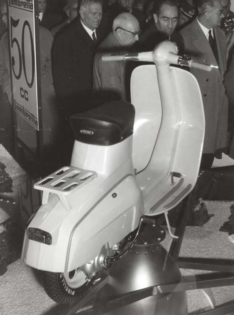 1961 Presentation of the new Lambretta 50 in the Milan exhibition