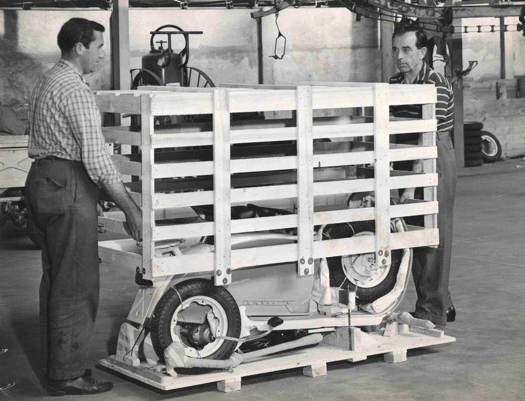 1961 Packing batch of Lambretta Serie 2 150 LI for German market