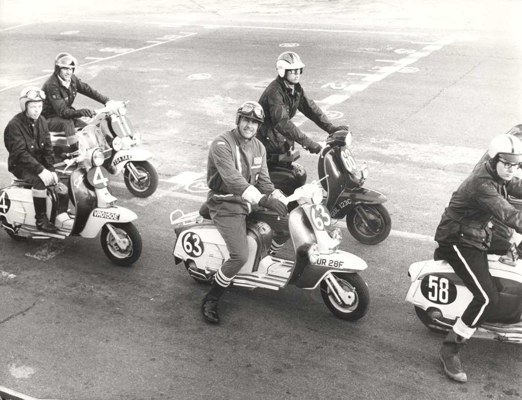 Arthur Francis and Lambretta scooter race