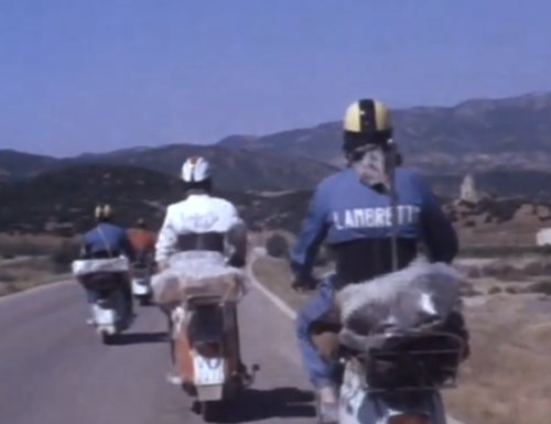 Four Lambretta scooters tour